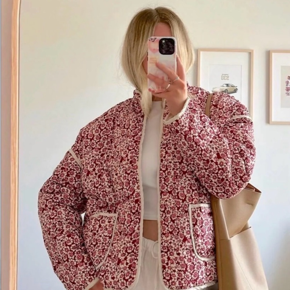 Lily Flower Quilted Jacket